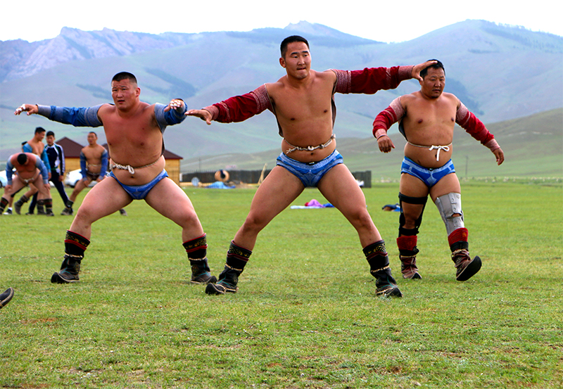 Wrestling Mongolia Naadam festival